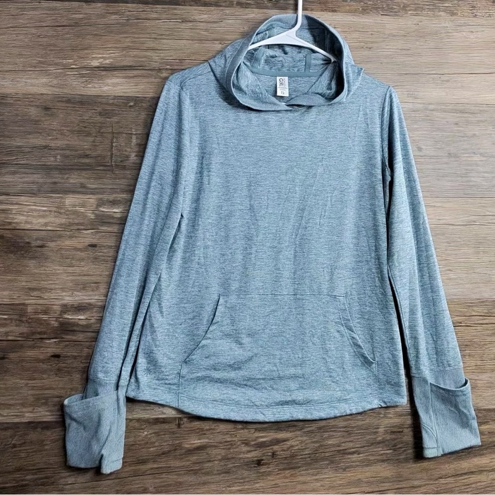 Athleta Girl Heather Blue Lightweight Hoodie
